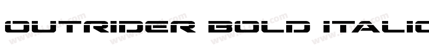 outrider bold italic字体转换